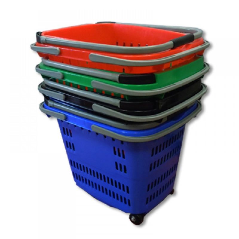 Extra Large Shopping Baskets with 4 Wheels & 3 Handles